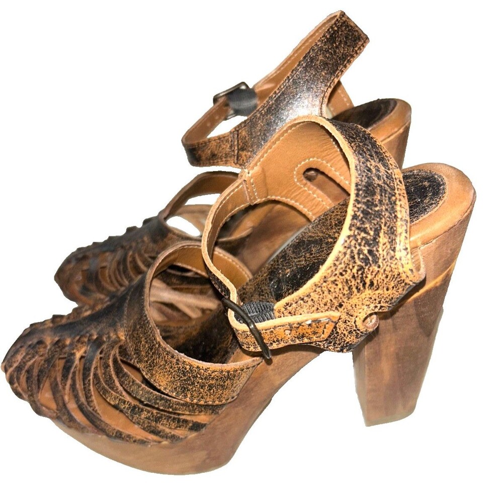 Five Worlds by Cordani Women's Platform Fisherman Strappy Clog Heels size 7.5
